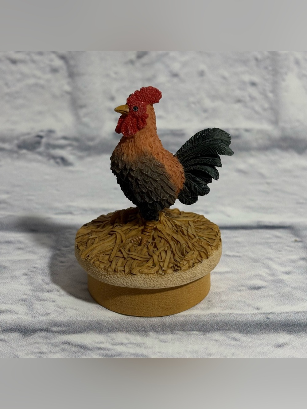 Vintage 1999 NWT Our America “Teeny Toppers” rooster candle topper